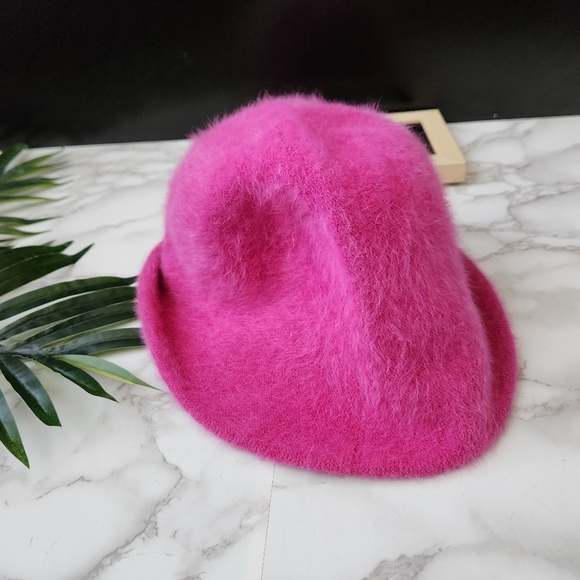 Vintage Nordstrom Hot Pink Wool Blend Bucket Hat